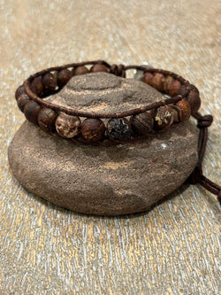 Natural stone Brown Agate bracelet